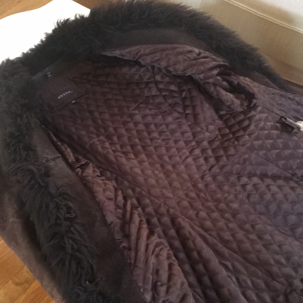 Guess 100% Lamb Fur Shearling Coat - Picture 8 of 8